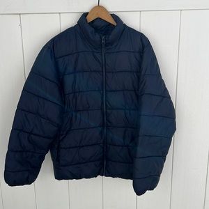 Children’s Place light weight puffer jacket navy blue used good shape size XL 14